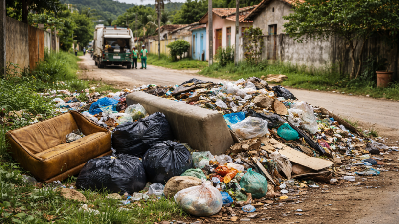 Descarte irregular de resíduos pressiona coleta urbana e expõe desafios ambientais em Porangaba